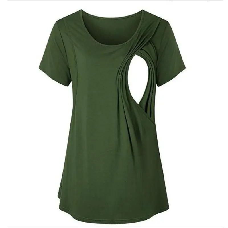 Summer Round Neck Nursing top / Plain breastfeeding shirt / Nursing wear / Nursing Tees / Breastfeeding outfit / Breastfeeding wear