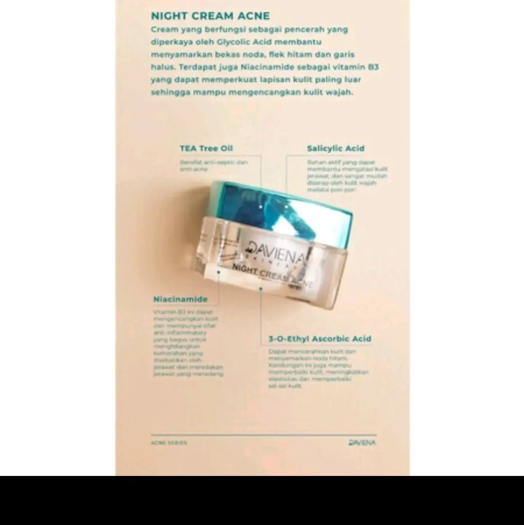 DAVIENA NIGHT CREAM ACNE
