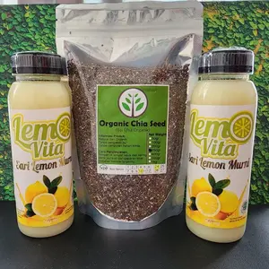 Chia Seed 250gr+2pcs Lemovita Sari Lemon 250ml (Pahe Neo 8) Paket bundling minuman enak wijen bahan Juice Instan