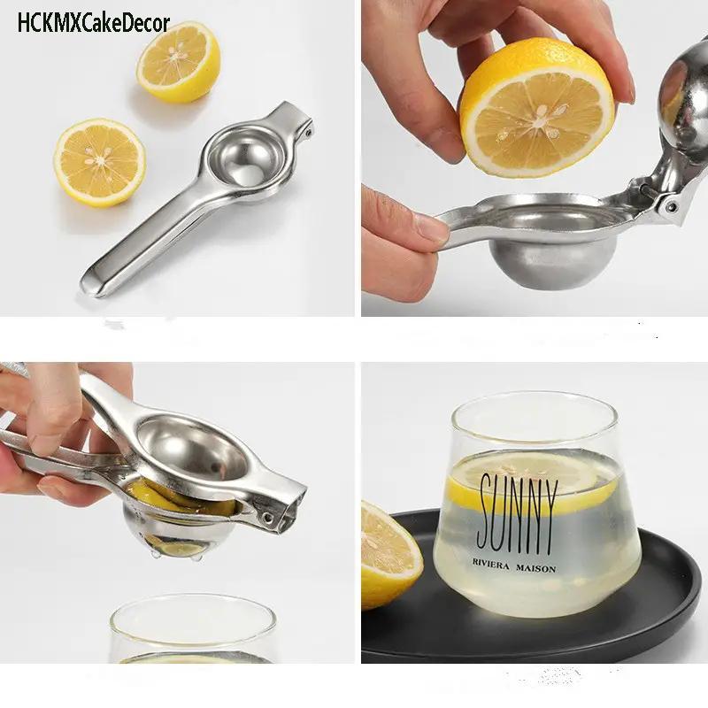 Stainless Steel Lemon Squeezer, 1 Count Portable Fruit & Vegetable Hand Press Juicer, Food Gadgets for The Home, Kitchen Bar Gadget 1