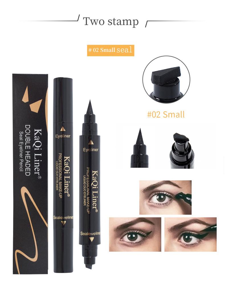 Product Introduction of Double Head Seal Eyeliner Waterproof non-smudging Delta Wing Tail Seal Eyeliner 21
