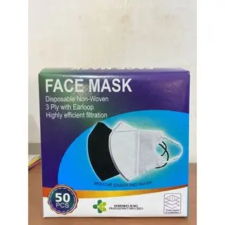 MASKER DUCKBIL ISI 50 pcs HITAM DAN PUTIH