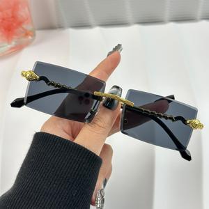 Kính Râm, Không Khung, Gọng Kim Loại, Thay Đổi Dần, Hợp Xu hướng, Kèm Hộp, Hàng Mới Về