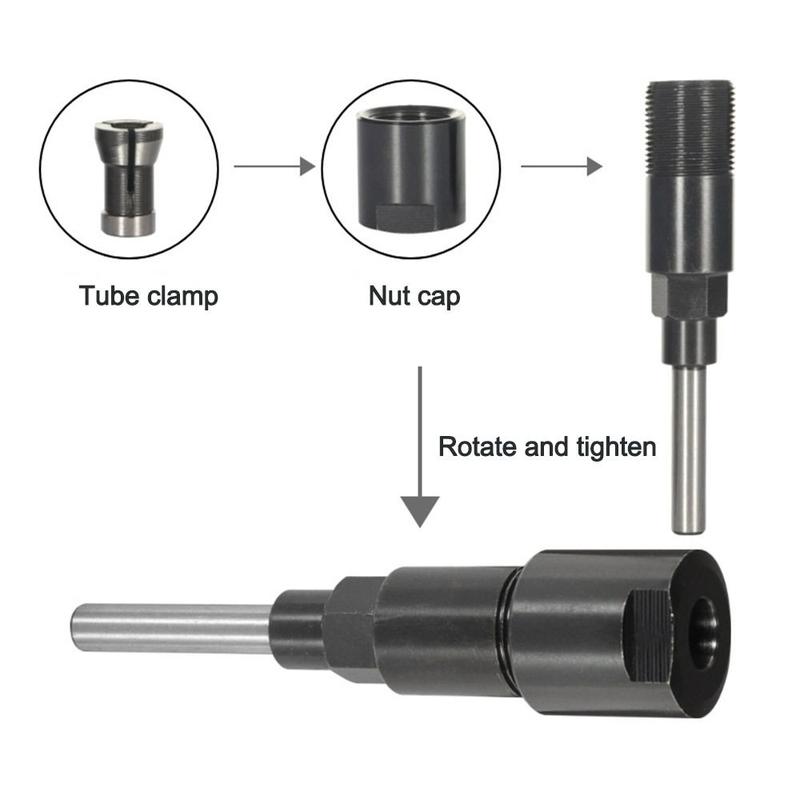 Product Introduction of Replacement Rust-proof Router Bit Extension Rod Universal Cemented Carbide Router Bit Adapter Durable Milling Drill Extension 16