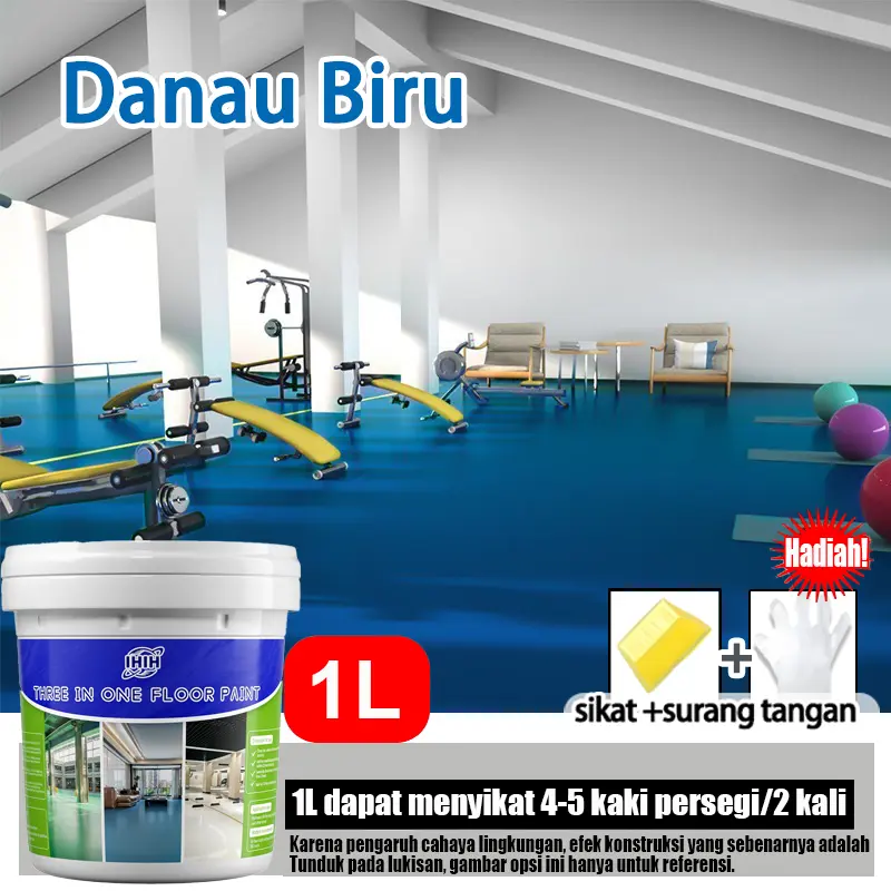 Biru gelap【cat lantai berbasis air】