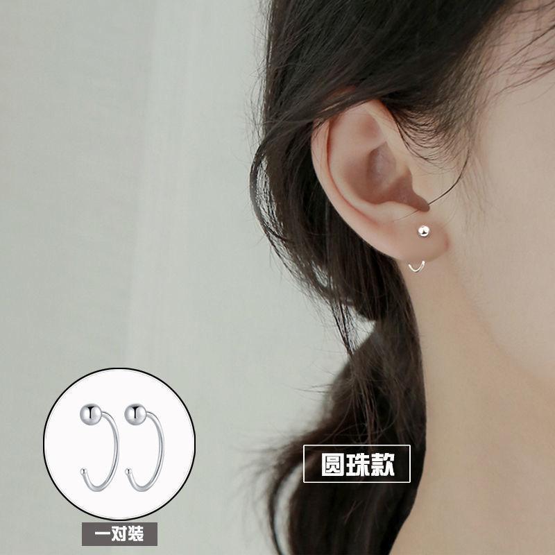 Product Introduction of 925 Silver Stud Earrings Women's New Fashion Ear Hook Ear Ring Graceful and Petite Design Earrings 1