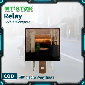 【MT STAR】Relay kaki 4 Panom 12volt 40 Ampere indikator LED type bening