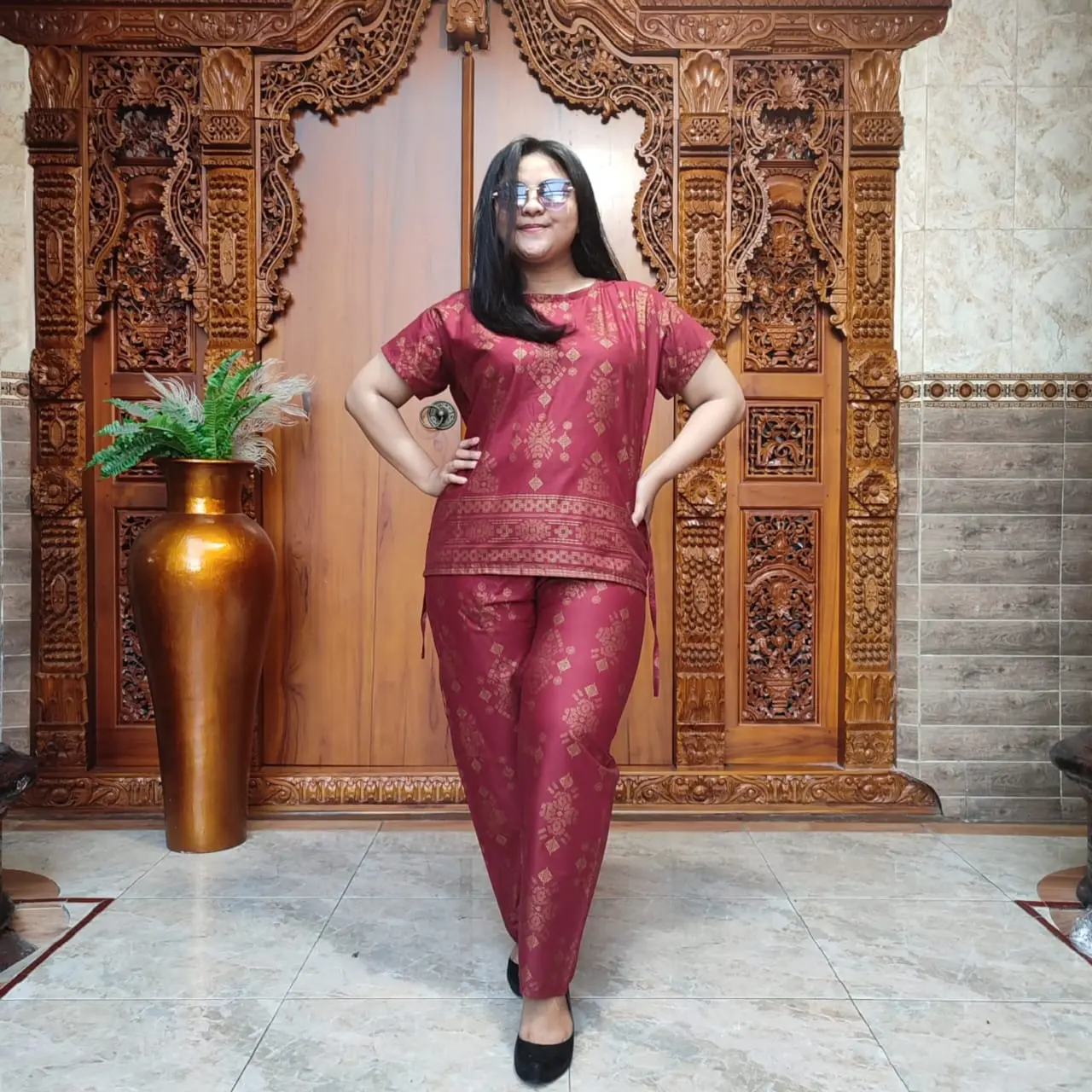 BABYDOLL JUMBO PANJANG XXL KATUN PREMIUM Wanita Santai Tebal Celana Baju