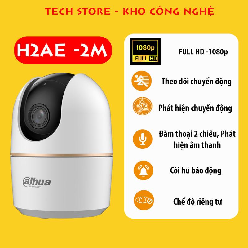 Camera Wifi Dahua H2ae, 2Mp, Full Hd, Đàm thoại 2 chiều , Quay 360 độ, Còi hú báo động, Lắp đặt trong nhà
