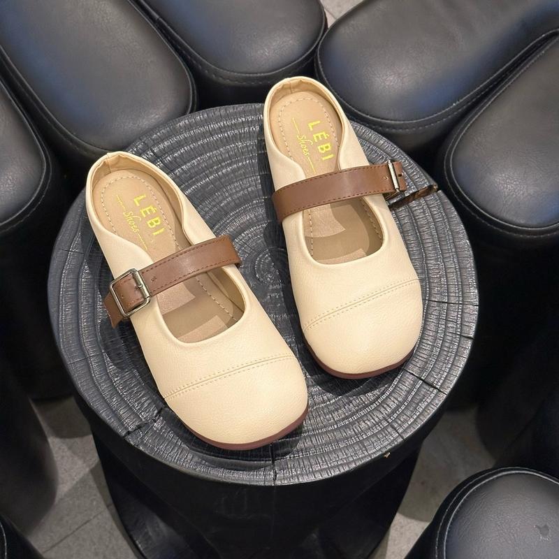 Sục búp bê đai nâu đế cao su mềm chống trơn  Shoes Nữ