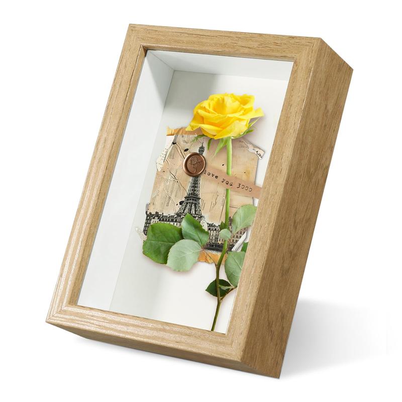 4x6 Small Shadow Box Frame Display Case With Real Glass For Memorabilia ...