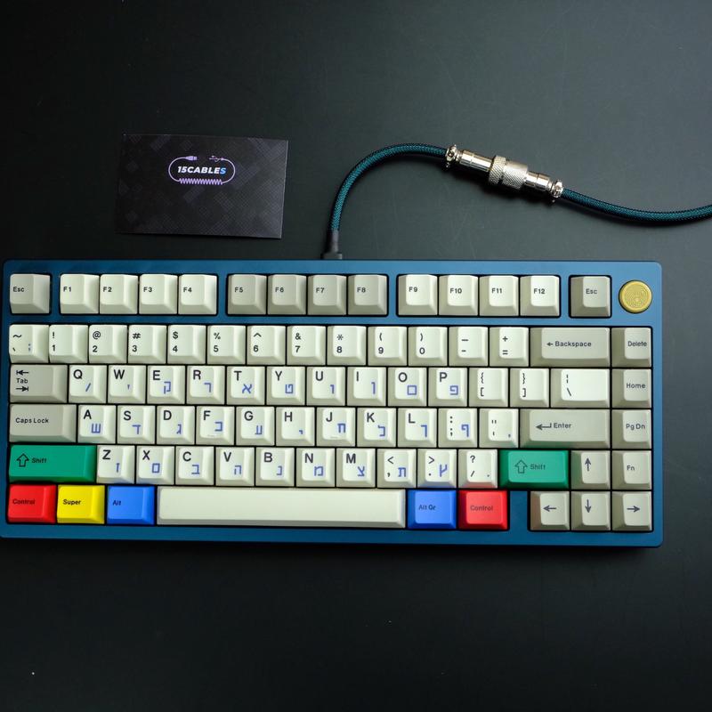 Dây cáp bàn phím cơ custom bọc TECHFLEX USA chính hãng - Dây thẳng - 15Cables - Custom cable