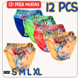 Lusinan 12 PCS Celana Dalam Anak Laki Laki 1-8 Tahun Motif Sablon Karakter Kartun CD ANAK LAKI-LAKI MURAH DAN NYAMAN