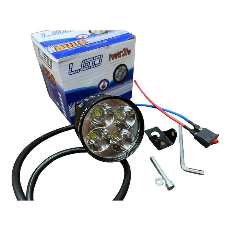 Đèn Trợ Sáng L4 Ngắn Chống Nước Sáng Tốt Gắn Các Dòng Xe Máy, Xe Điện 12vol