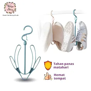Gantungan Sepatu Jemuran Hiljab Serbaguna Warna Random