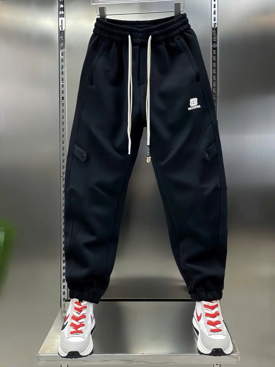 Quần Jogger Nam Nữ logo thêu, chun gấu chất liệu NỈ,phong cách HÀN QUỐC Tập Gym