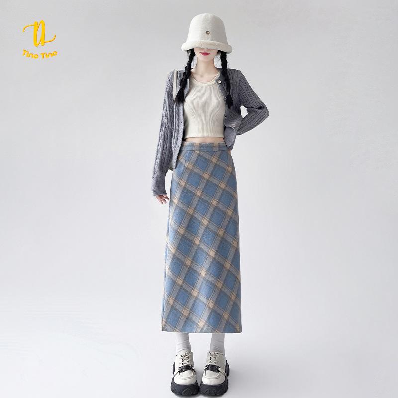 TINO TINO - Rok Highwaist Flare Plaid H1621 Skirt Higwaist Pattern Korean style Casual Kain Nyaman Simple 7