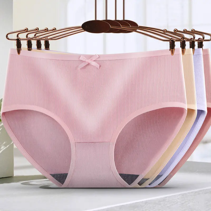 Cross-Border E-Commerce Women's Underwear Female Students Korean Style Mid Waist Girl Cute Sexy Large Size Boxers