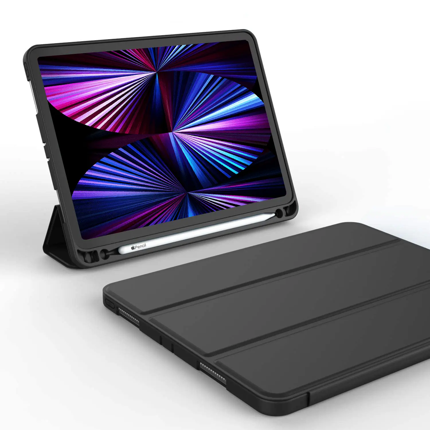 Protective Case with Pen Slot Suitable for ipad Pro 11inch Air 4 Air 5 10.9 10th Generation Mini 6 5 4 ipad 9th Generation 8th Generation 10.2inch Air321 Pro 10.5 6th Generation 5th Generation 9.7inch Smart Sleep Wake U All-Inclusive Edge TPU Soft Case ip