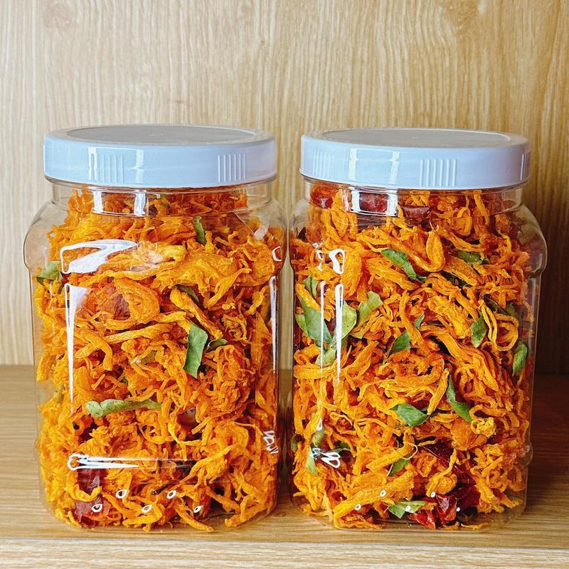 1KG 2 Hủ 500G Khô Gà Loại 1 Lá Chanh Bơ Tỏi Thượng Hạng Dai Ngon Cay Ăn Vặt Food Snack Quà Tặng 8