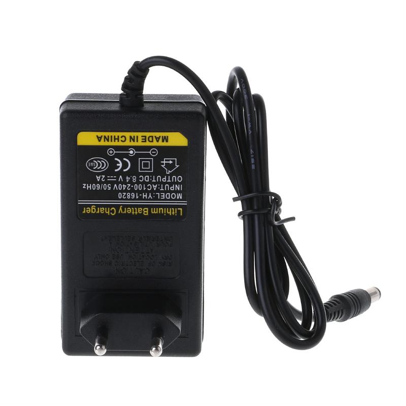 8.4V for DC 2A Charger Intelligent Lithium Li-on Power Adapter EU/US Plug Transformer Full Stop Automatically 5