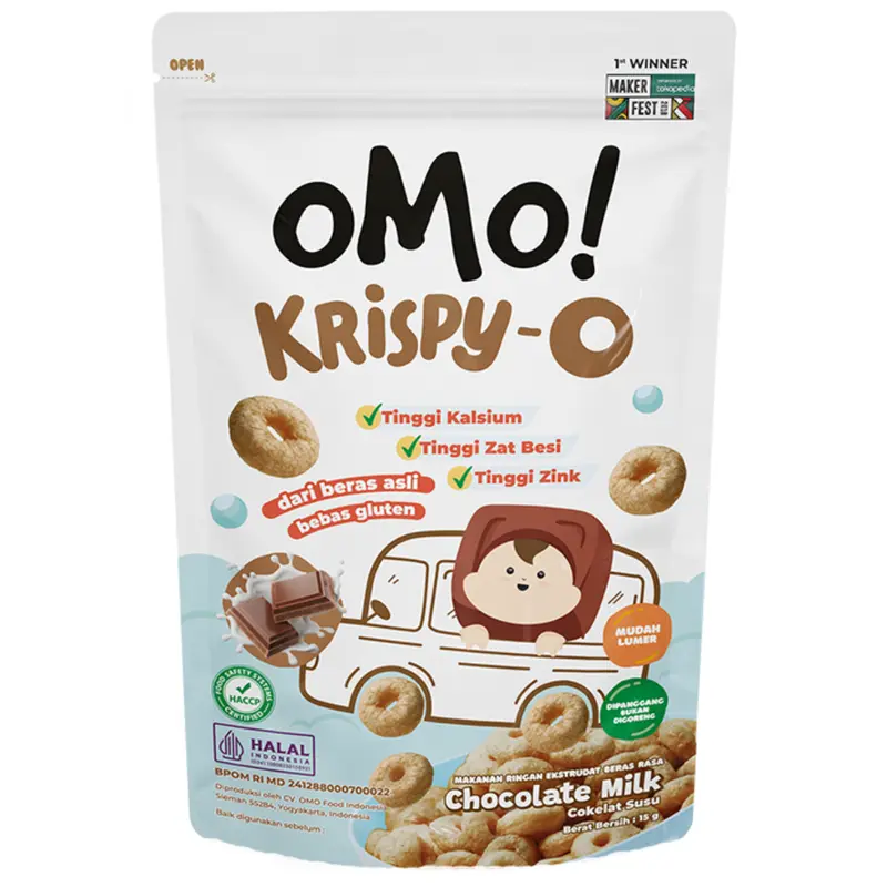 OMO! Krispy - O / Healthy Snack Bayi 8 bulan / Cemilan Beras Crispy 15 gr bb booster 2
