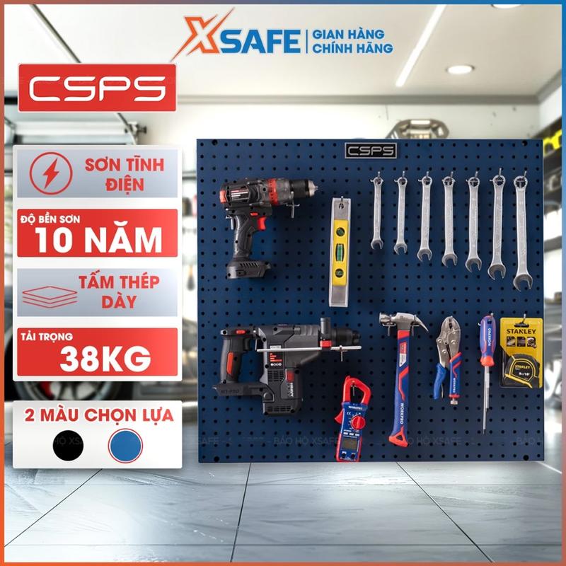 Vách lưới treo tường CSPS Bảng treo tường Pegboard dùng decor garage gamer sắp xếp khu vực DIY
