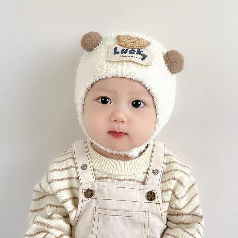 Mũ Em Bé Hình Gấu Phong Cách Hàn Quốc Thiết Kế Pompom Dễ Thương Chất Liệu Nhồi Bông Thích Hợp Cho Mùa Thu Và Mùa Đông Mũ Len Cho Bé Trai Và Bé Gái Trẻ Sơ Sinh Mũ Tai Mềm Mũ Nón Ấm Áp Cho Trẻ Mới Biết Đi 