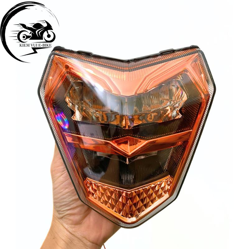 Đèn Zinpat Xmen 2 tầng màu titan cho xe điện Xmen (lắp mặt lạ bi cầu) Phụ Kiện Phụ Tùng