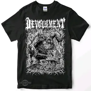 Kaos DEVOURMENT CRUSH WITH BARBARITY Premium Tshirt Devourment brutal deathmetal slaming death metal kaos band metal