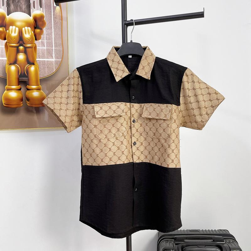 Áo sơ mi nam tay ngắn boy phố đắp vải chất đũi hàn mềm mịn thoáng mát cao cấp Menswear Cổ Tròn Kate