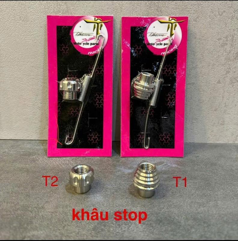 Bộ Khâu Stop inox 304 Kèm Lò Xo Inox304 cho Xe Số Wave/Dream/Future - Phụ Tùng Xe Máy Phụ Kiện