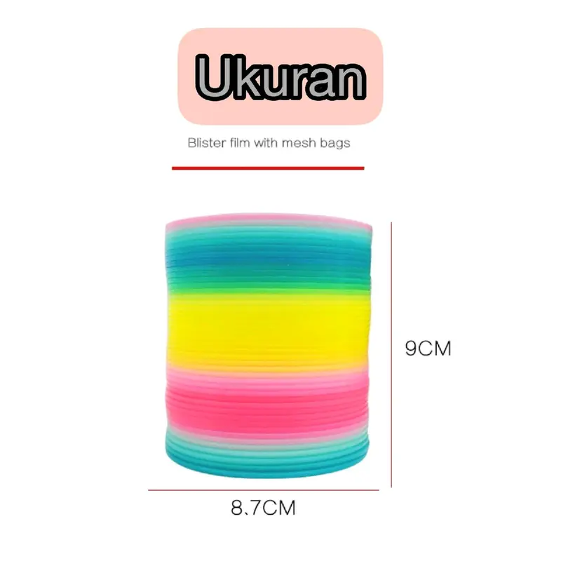 ￼Slinky Spring JUMBO Rainbow Pelangi Mainan Per Pegas Pelangi Slinky Spiral Magic Spring Slinky 2