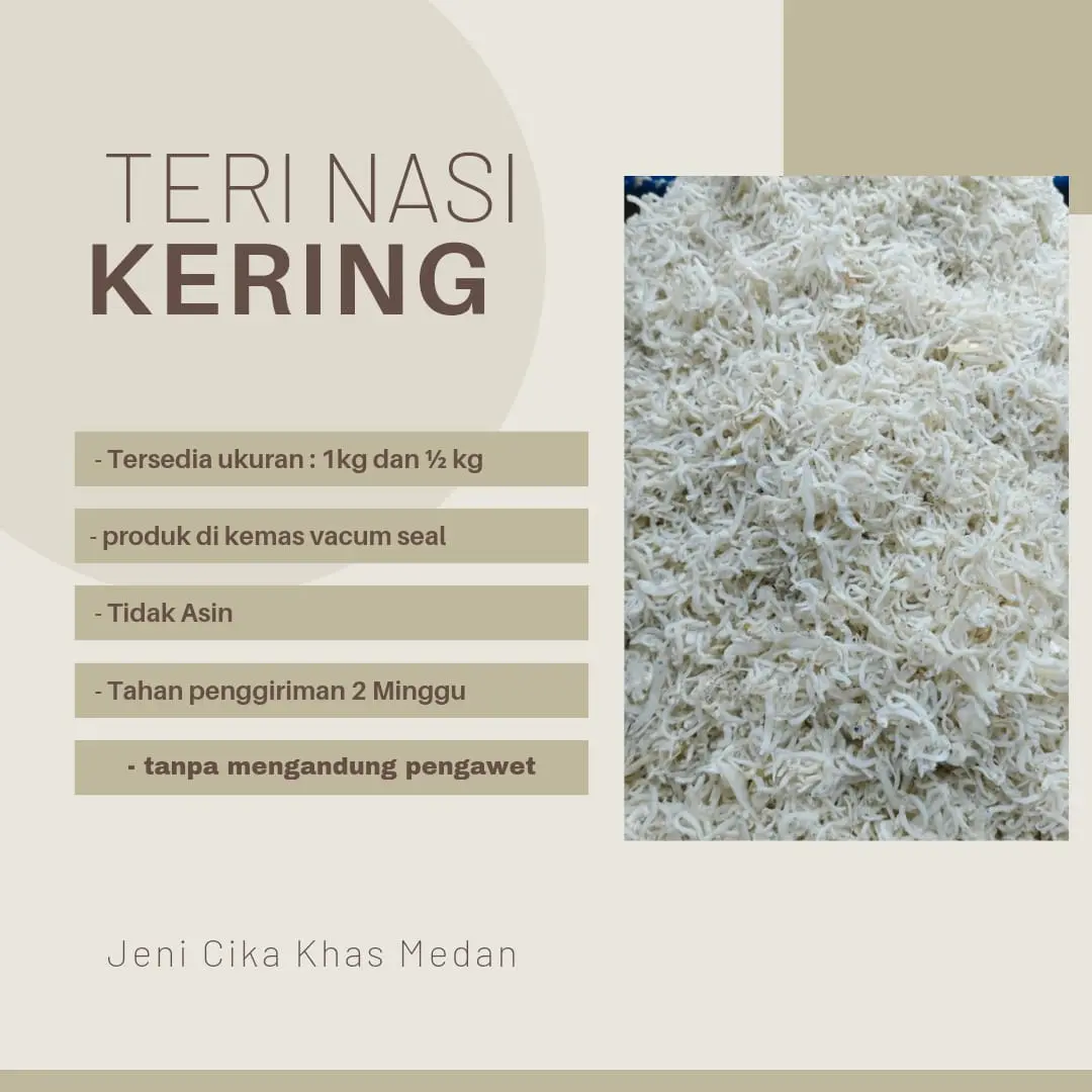 TERI NASI SEDANG / KHAS MEDAN Alami Asin Food Sambal Seafood