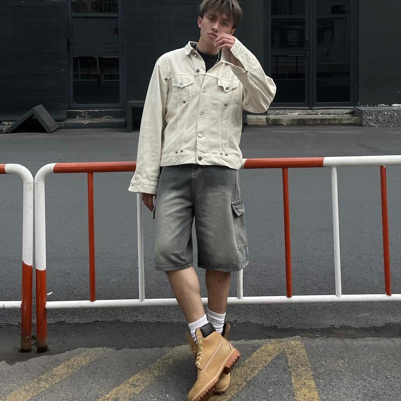 [SJ01] Quần JEAN SHORT LỬNG Cạp Đính Cúc Vải Denim Phong Cách Hàn Quốc Bycamcam 8