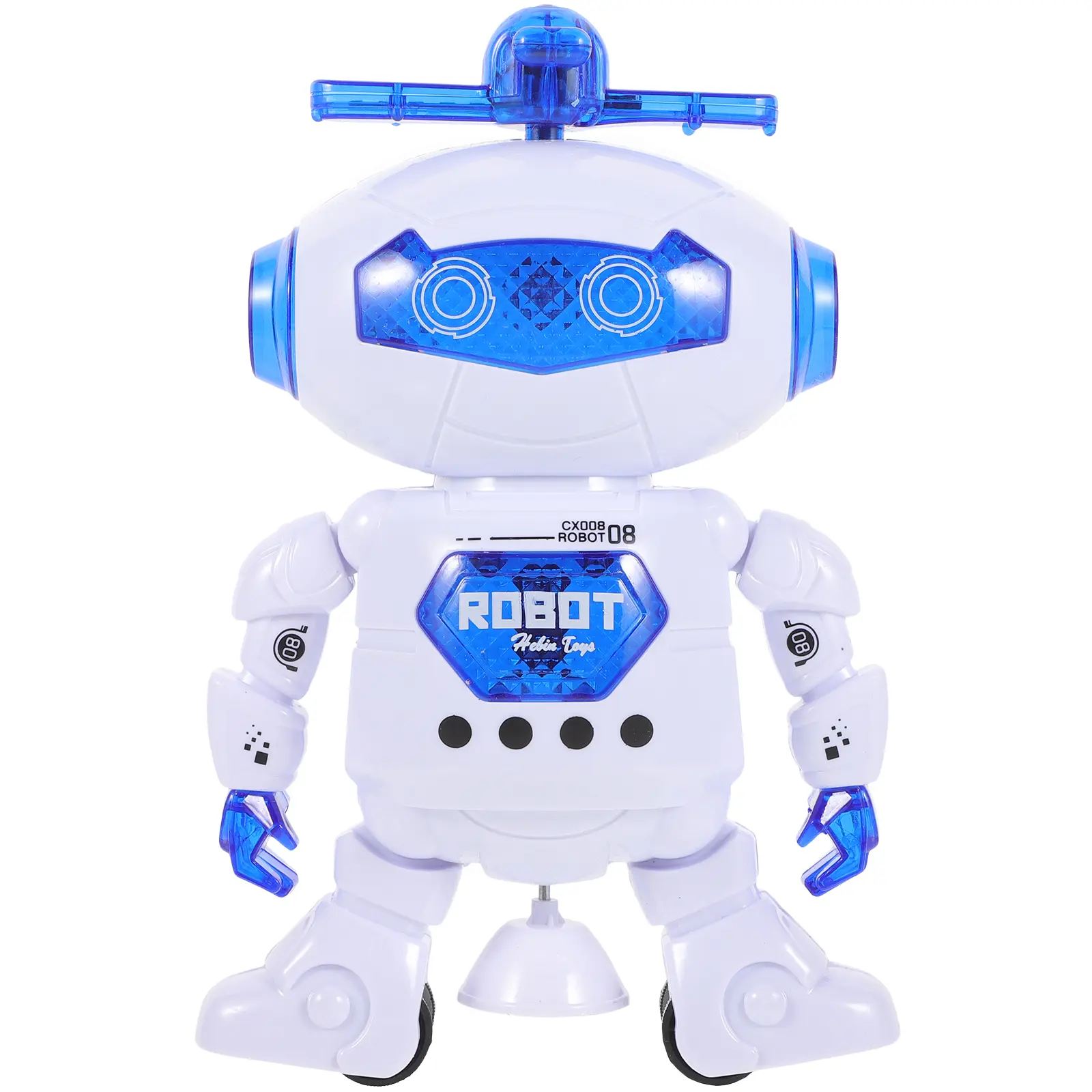 Robot Menari, Muzikal dan Berwarna-warni, Lampu Berkelip, Mainan Seronok untuk Kanak-kanak, Robot Elektronik Berputar Nakal, Tiada Bateri Termasuk Control Dewasa