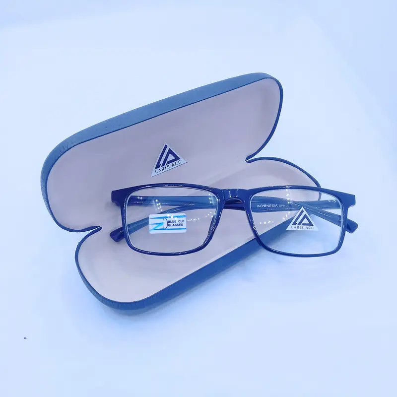 Laris Acc - Kacamata Minus Rabun Jauh Lensa Eyewear BlueRay Glasses Uniseks Frame Hitam Gratis Box 0