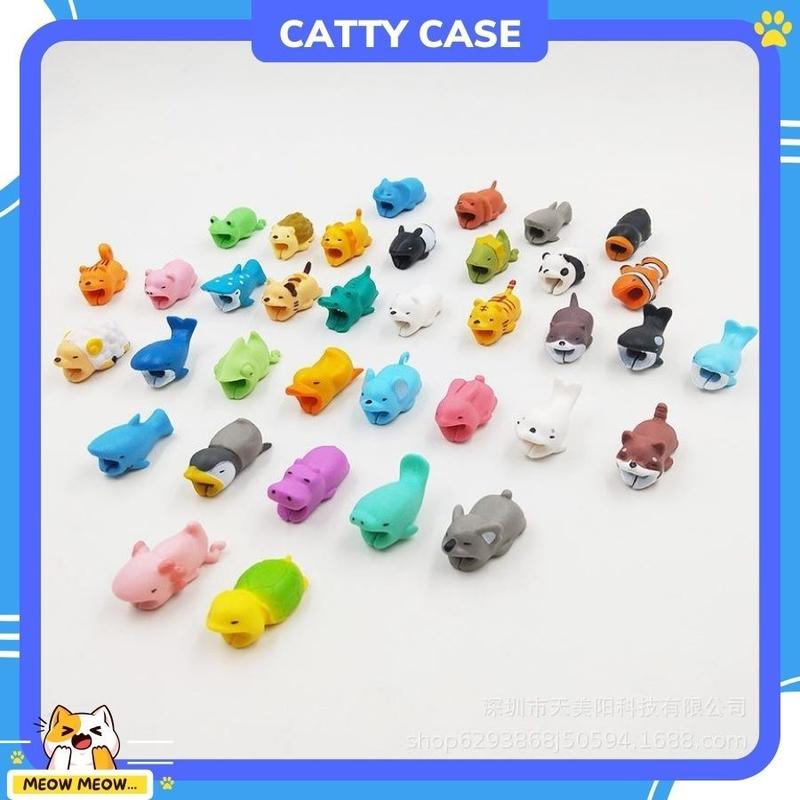 Dụng Cụ Silicone Bảo Vệ Đầu Cáp Sạc, Tai Nghe Cute Dễ Thương Chống Đứt Gãy -Catty case