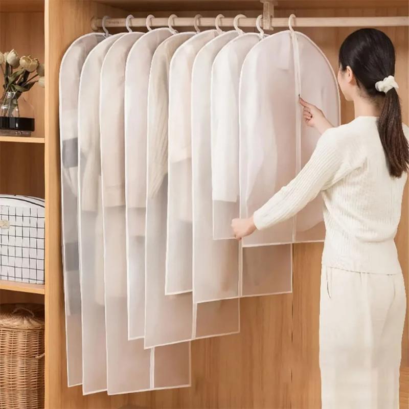 Túi bọc quần áo vải không dệt chống bụi chống thấm treo tủ có khóa kéo