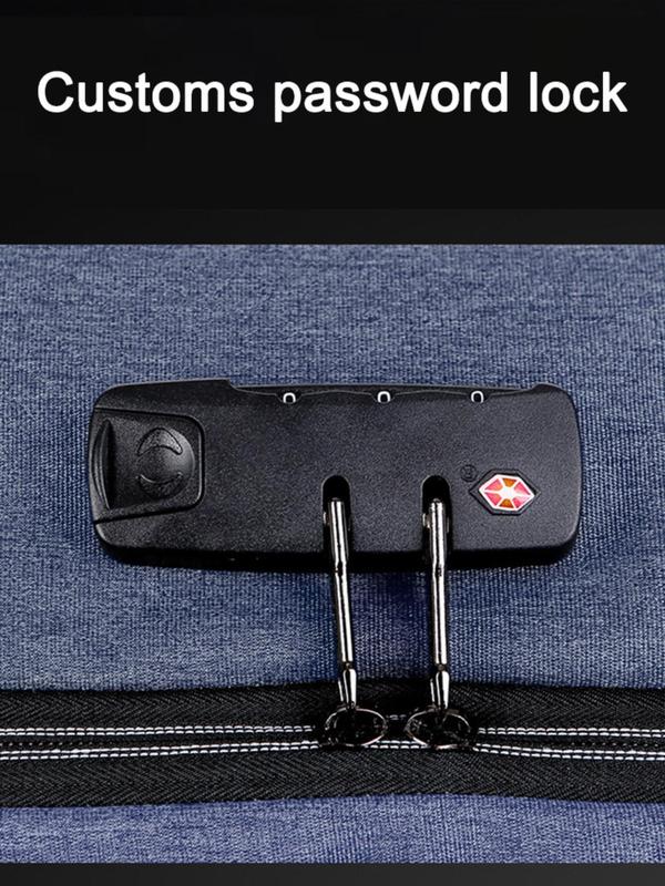Unisex Business Large Capacity Laptop Backpack with Hard Shell Design, Plain Color Laptop Bag for Work & Travel, Anti-theft Backpack with Lock for Computer 7