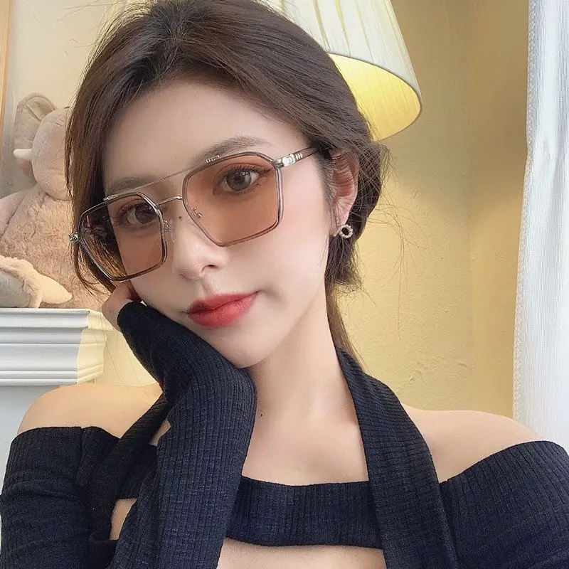 Kính Râm, Phong Cách Hàn Quốc, Kính Nhìn Ban Đêm, Dành Cho Nam Và Nữ, Màu Vàng, Thích Hợp Lái Xe, Phân Cực, Chống Tia Cực Tím, Kính Chống Nắng, Thời Trang, 2021 Hàng Mới Về 5