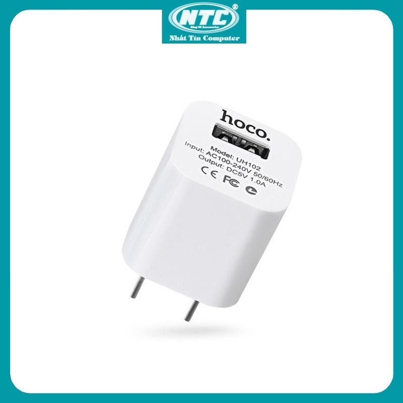 Cốc sạc Hoco UH102 cổng USB-A 1A (Trắng)