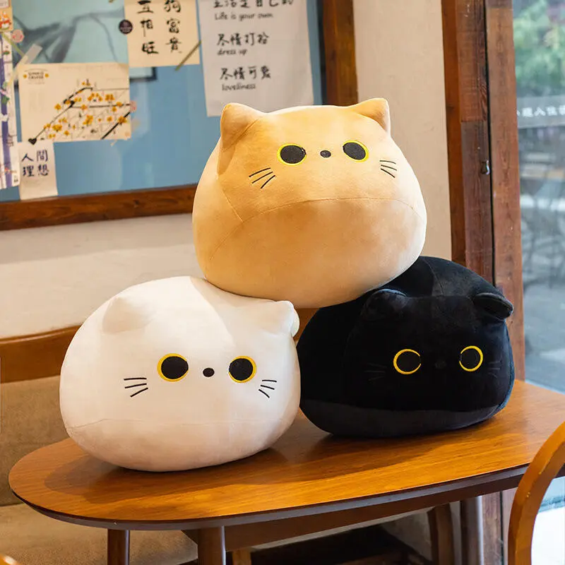 Cute Black Pillow Shape Plush Doll Cat Ragdoll