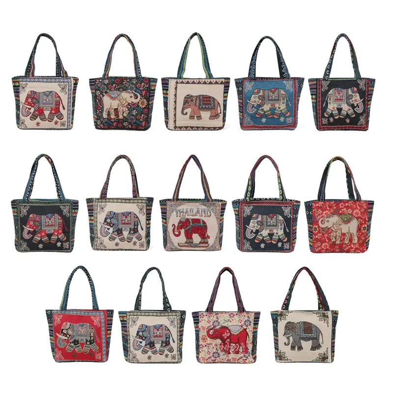 OPIOBAGS TOTEBAG MOTIF GAJAH WANITA / TFW 66 Kanvas Tote 1