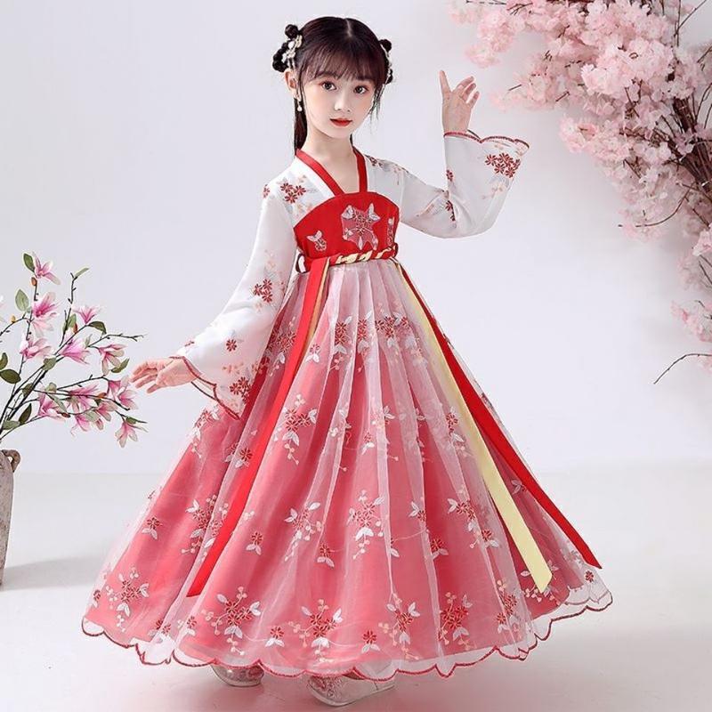 Trang Phục Hán Phục Trung Quốc Cho Trẻ Em, Phong Cách Xuân Thu Cho Bé Gái, Quần Áo Mùa Hè Mới, Áo Khoác Và Váy, Siêu Thanh Lịch, Bộ Đồ Tang, Phong Cách Trang Phục Cổ Trang Cho Bé Gái, Năm 2024 5