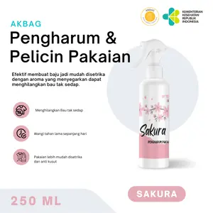 AKBAG Pengharum & Pelicin Pakaian 250ml Berbagai Aroma Tahan Lama Menghilangkan Bau Tidak Sedap Aman untuk Semua Jenis Pakaian