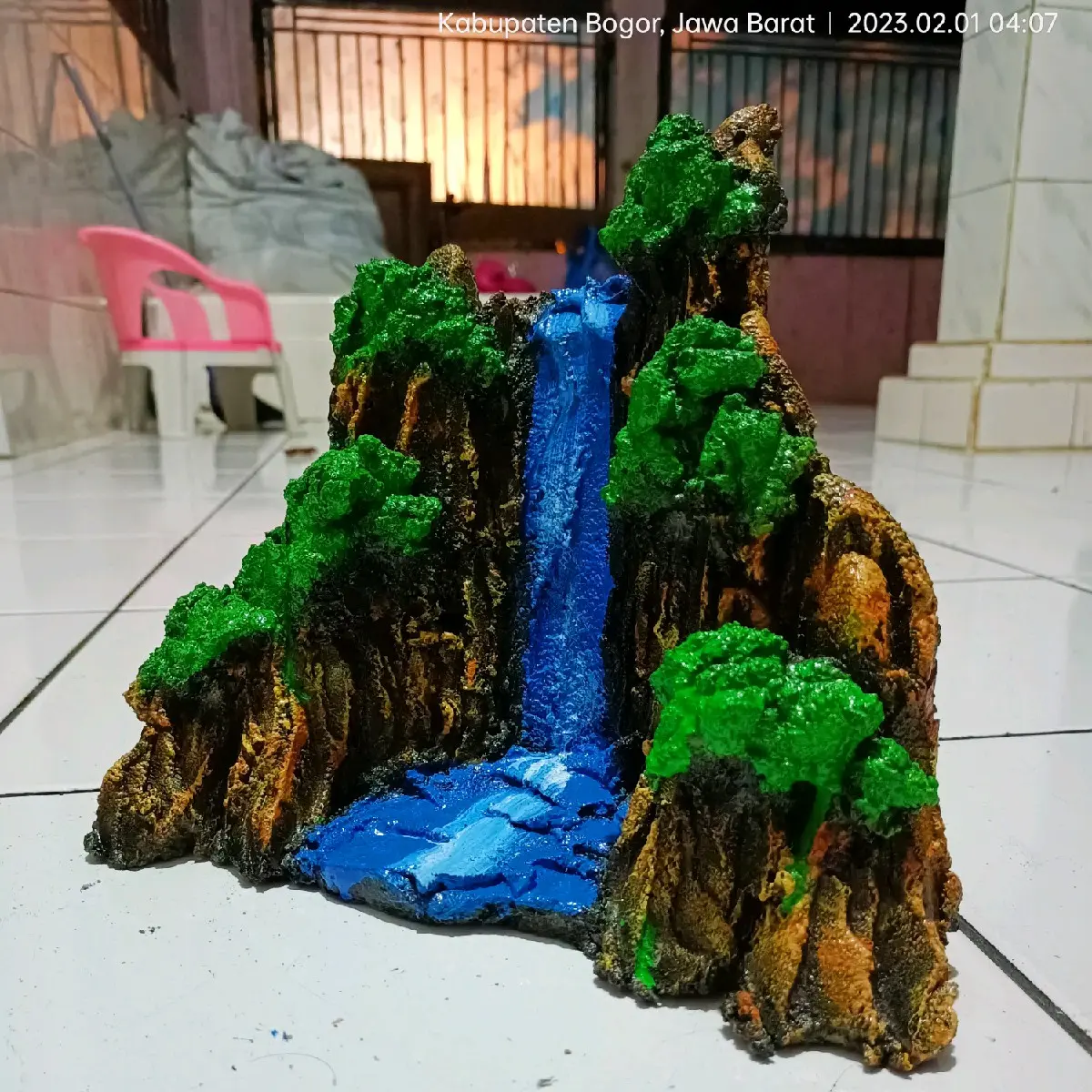 tebing variasi tema terjun aquascape