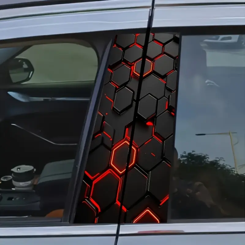2-pack Plaid Pattern Car Stickers, Suitable For All Car Models ...