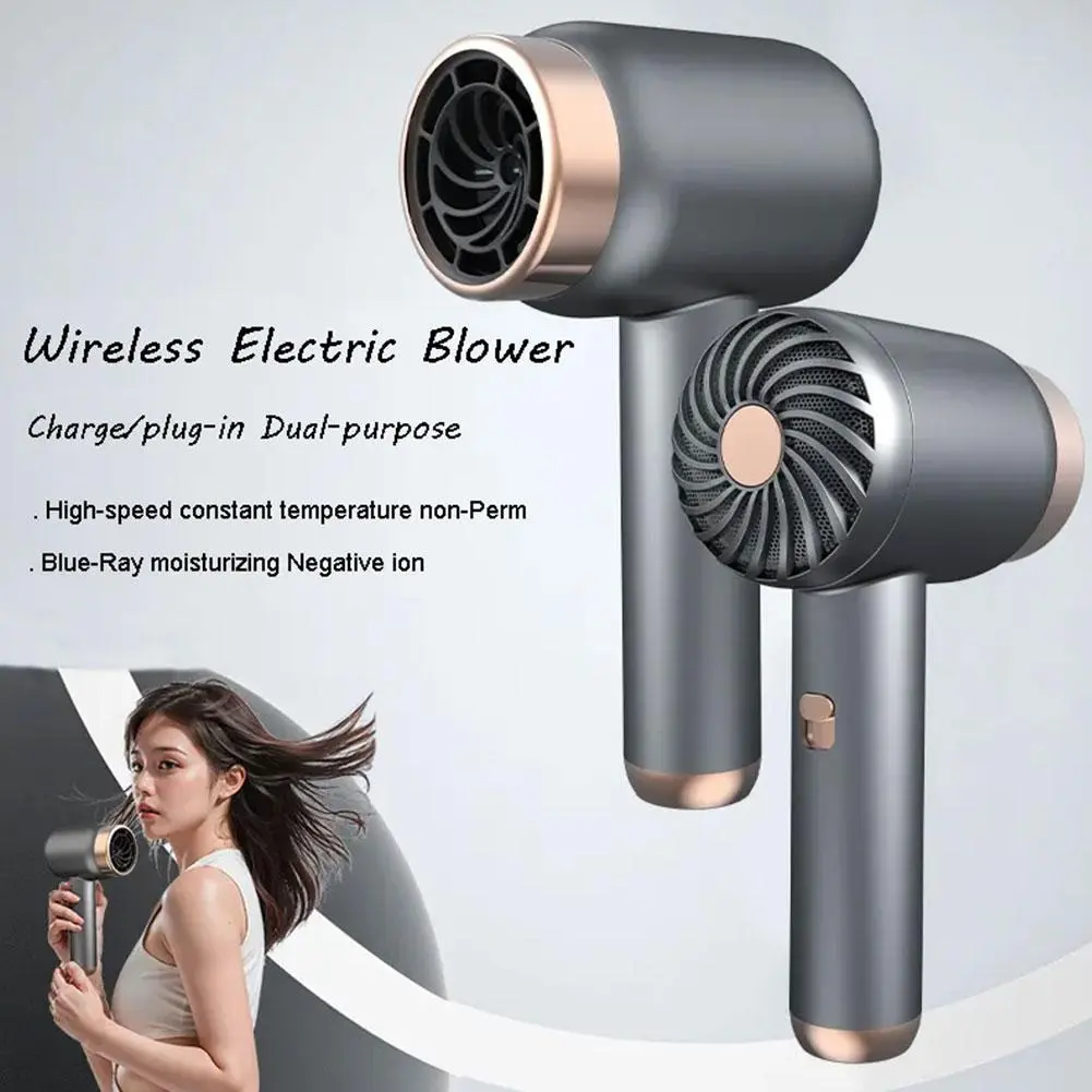 Usb Hair Dryer Wireless Hair Dryer Charging Hair Dryer Dryer Home Hot And Unplugged Negative Ion Hair Cold Portable Dormito D7D5