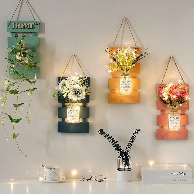 ASU Wall Decoration Creative Small Pendant Ins Artificial Flower Bedroom Room Hanging Living Room Hanging Wall Decoration